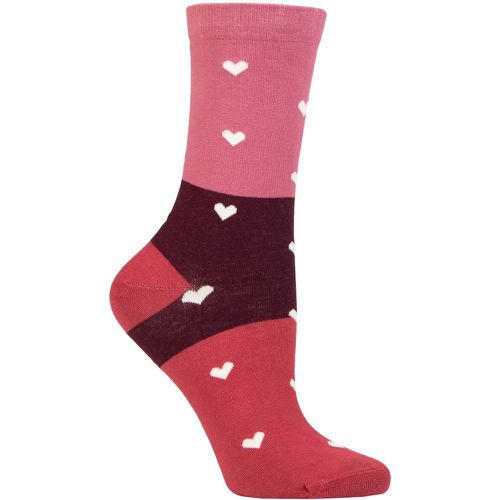 Ladies 1 Pair Nova Organic Cotton Heart Socks Dusty Rose 4-7 - Thought - Modalova