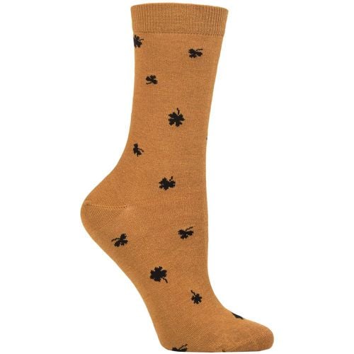 Women's 1 Pair Niamh Clover Bamboo Socks Straw 4-7 - Thought - Modalova