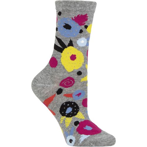 Women's 1 Pair Abstract Floral Organic Cotton Socks Mid 4-7 Ladies - Thought - Modalova