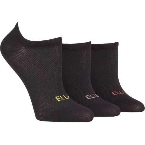 Women's 3 Pair Sport Mesh Bamboo No Show Socks 4-8 - Elle - Modalova