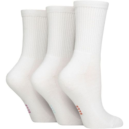 Ladies 3 Pair Elle Half Cushion Bamboo Sports Socks Plain 4-8 - SockShop - Modalova