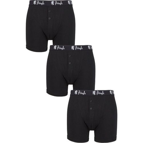 Pack Button Front Cotton Boxer Shorts Men's Small - Pringle - Modalova