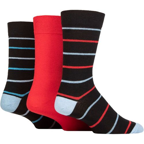 Mens 3 Pair SOCKSHOP 100% Recycled Cotton Thin Stripe Patterned Socks Thin Stripes 7-11 - TORE - Modalova