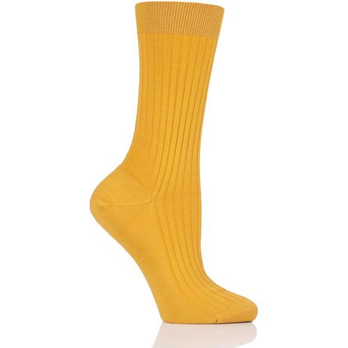 Pair Bright Gold Classic Merino Wool Ribbed Socks Ladies 4-7 Ladies - Pantherella - Modalova