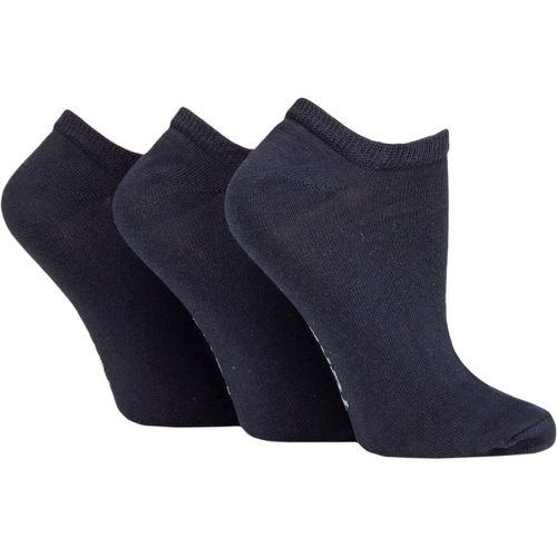 Ladies 3 Pair SOCKSHOP 100% Recycled Plain Cotton Trainer Socks Navy 4-8 Ladies - TORE - Modalova