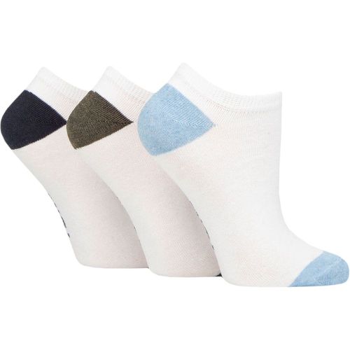 Women's 3 Pair SOCKSHOP 100% Recycled Heel and Toe Cotton Trainer Socks Navy / Charcoal / Blue 4-8 Ladies - TORE - Modalova