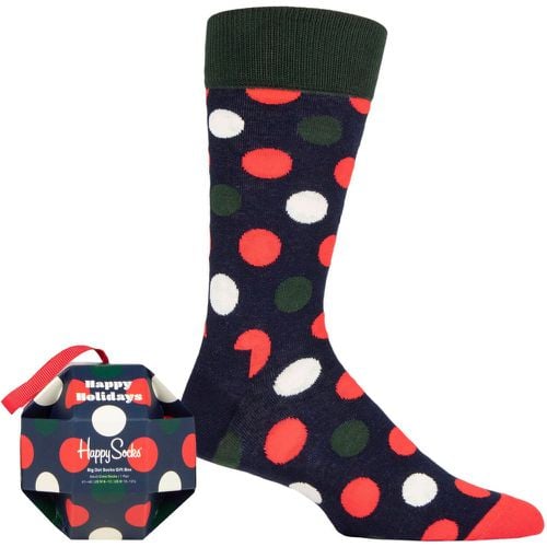 Mens and Ladies 1 Pair Big Dot Gift Boxed Socks Multi 4-7 Unisex - Happy Socks - Modalova