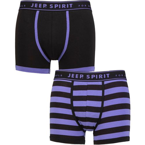 Mens 2 Pack Spirit Stripe Cotton Trunks Broad Stripe / Purple XL - Jeep - Modalova