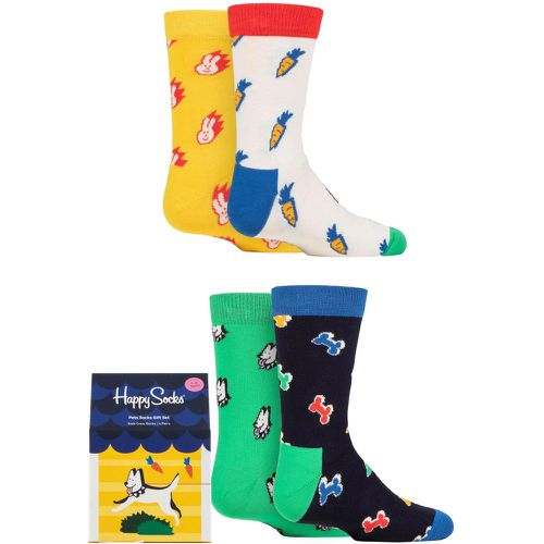Boys and Girls 4 Pair Gift Boxed Pets Socks Mix 4-6 Years - Happy Socks - Modalova