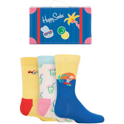 Boys and Girls 3 Pair Gift Boxed Travel Socks Mix 4-6 Years - Happy Socks - Modalova
