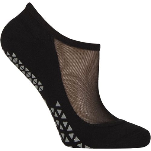 Ladies 1 Pair Tavi Noir Maddie Organic Cotton Sheer Top Yoga Socks with Grip Ebony 6-8.5 Ladies - SockShop - Modalova