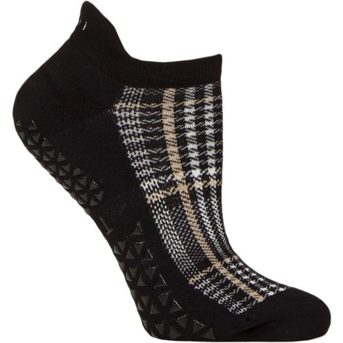 Women's 1 Pair Tavi Noir Savvy Organic Cotton Low Rise Yoga Socks with Grip Classic Plaid Small - SockShop - Modalova