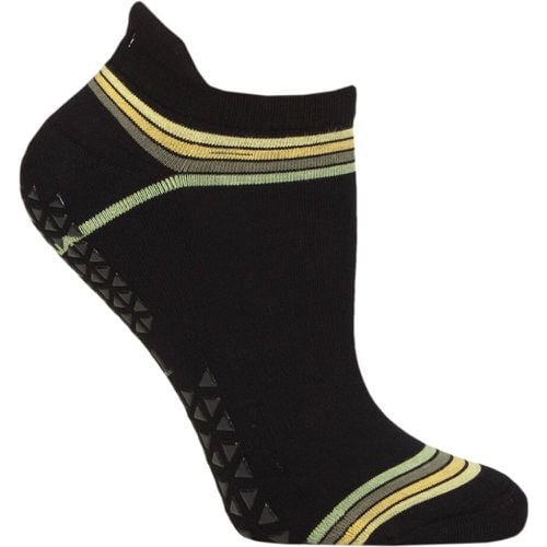 Ladies 1 Pair Tavi Noir Savvy Organic Cotton Low Rise Yoga Socks with Grip Ebony Vibe 6-8.5 Ladies - SockShop - Modalova
