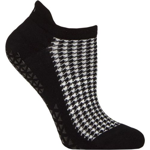 Women's 1 Pair Tavi Noir Savvy Organic Cotton Low Rise Yoga Socks with Grip Houndstooth Medium - SockShop - Modalova