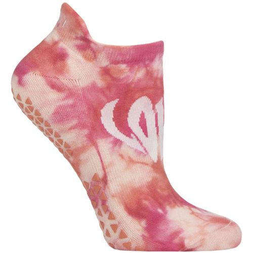 Ladies 1 Pair Tavi Noir Savvy Organic Cotton Low Rise Yoga Socks with Grip Love Tie Dye 6-8.5 Ladies - SockShop - Modalova