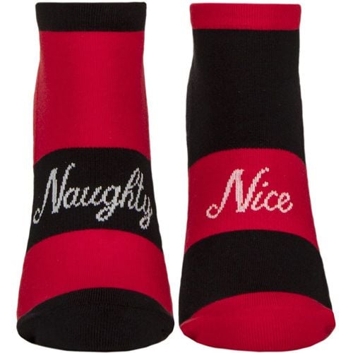 Women's 1 Pair Tavi Noir Savvy Organic Cotton Low Rise Yoga Socks with Grip Naughty / Nice Medium - SockShop - Modalova