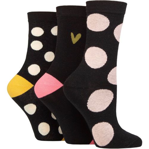 Ladies 3 Pair Patterned Cotton Socks Spots 4-8 Ladies - Caroline Gardner - Modalova