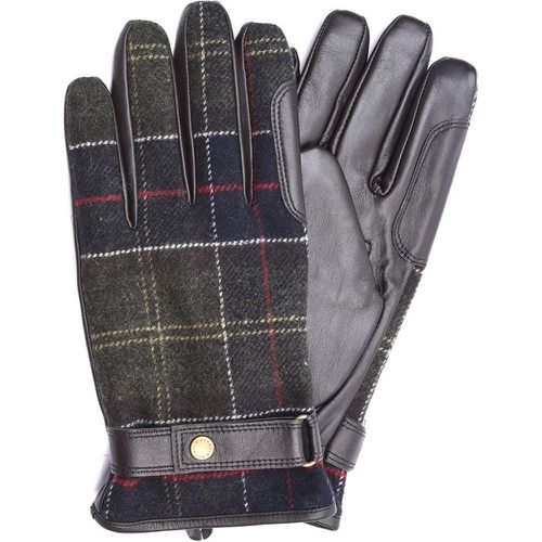 Mens Newbrough Waterproof Tartan Gloves Medium - Barbour - Modalova