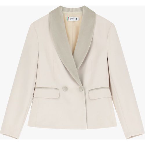 Blazer doppiopetto con revers sciallato effetto lucido - Please - Modalova