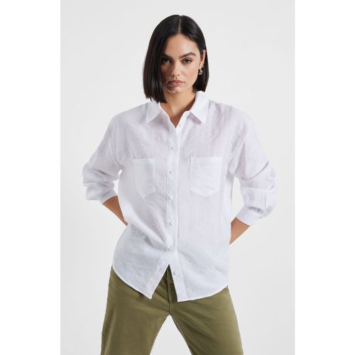 Camicia monocolour con colletto classico e taschini applicati - Please - Modalova