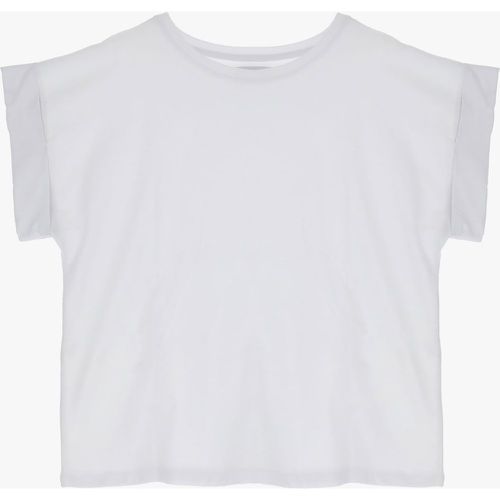 T-shirt oversize in puro cotone con scollo a barchetta - Please - Modalova