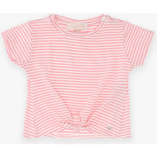 Maglia baby fantasia a righe con dettaglio nodo - Please - Modalova