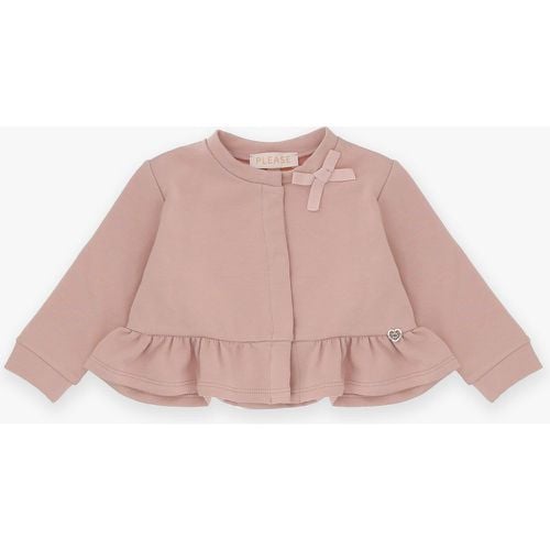 Cardigan baby con fiocco e volant - Please - Modalova