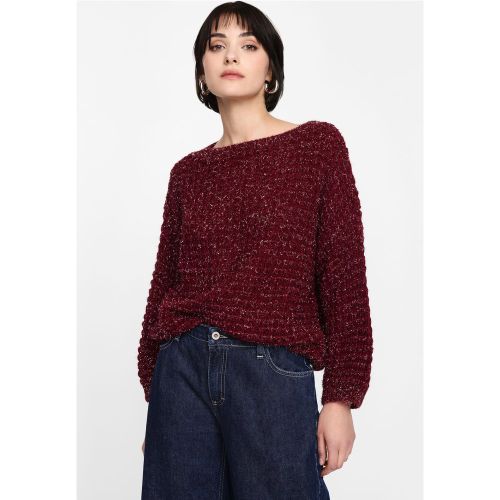 Maglione trama grossa con collo a barchetta - Please - Modalova