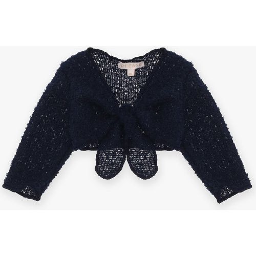 Cardigan baby effetto traforato con nodo - Please - Modalova