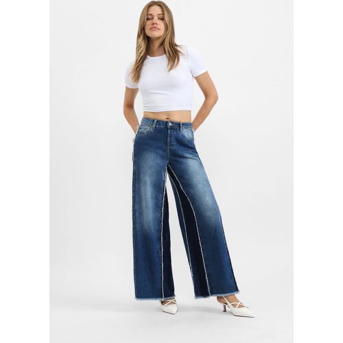 Jeans a gamba larga con frange - Please - Modalova