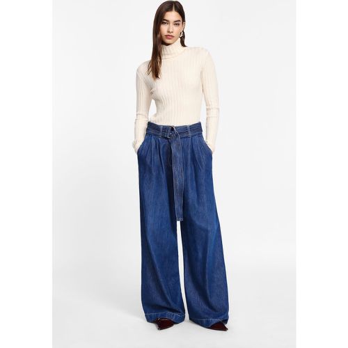 Jeans a gamba larga con cintura - Please - Modalova