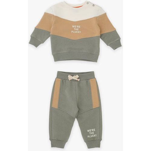 Completo baby in cotone con felpa e pantaloni elasticizzati - Please - Modalova