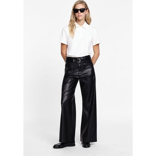 Pantaloni ampi in similpelle coccodrillo - Please - Modalova