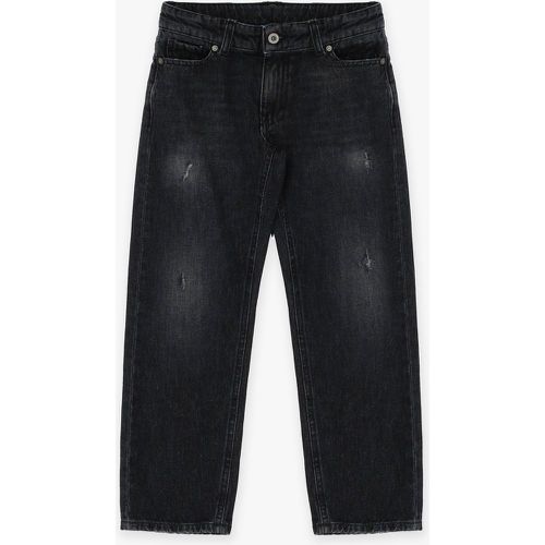 Jeans straight bambino in cotone con abrasioni - Please - Modalova