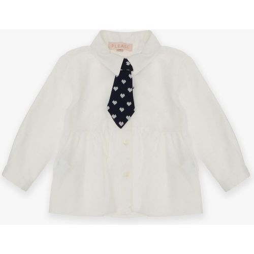 Camicia baby con colletto e mini cravatta - Please - Modalova