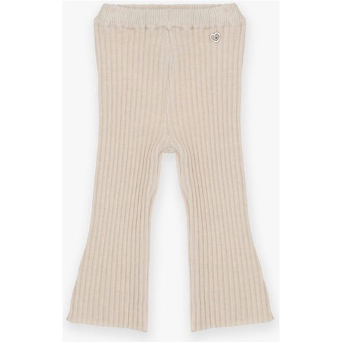 Pantaloni flare baby a coste con vita elasticizzata - Please - Modalova