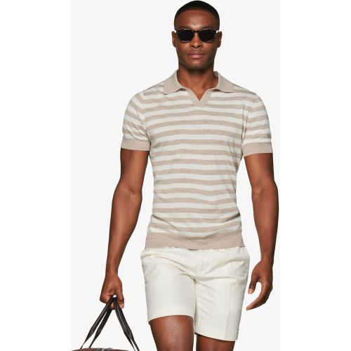 Polo Sandfarben Gestreift - SuitSupply - Modalova