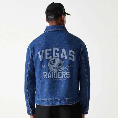 NFL Las Vegas Raiders Denim Jacket Homme Vestes en jean & denim Taille M Vêtements - new era - Modalova