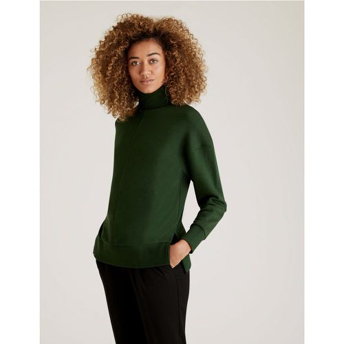 Cotton Funnel Neck Long Sleeve Sweatshirt - Marks & Spencer - Modalova
