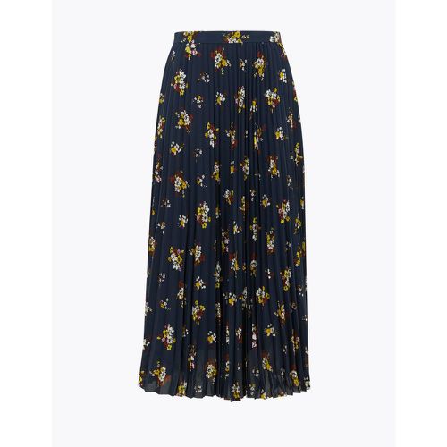 Floral Midaxi Pleated Skirt navy - Marks & Spencer - Modalova