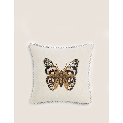 Mini Butterfly Embroidered Cushion beige - Marks & Spencer - Modalova