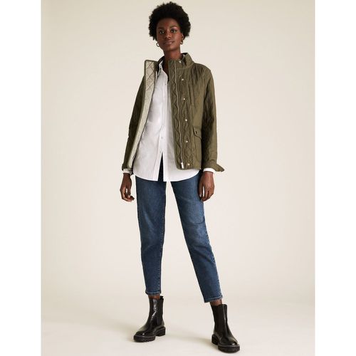 Cotton Quilted Jacket green - Marks & Spencer - Modalova
