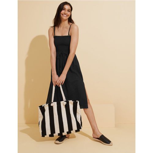 Pure Cotton Shirred Midi Slip Beach Dress - Marks & Spencer - Modalova