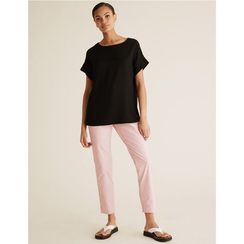 Cotton Straight Leg Chinos pink - Marks & Spencer - Modalova