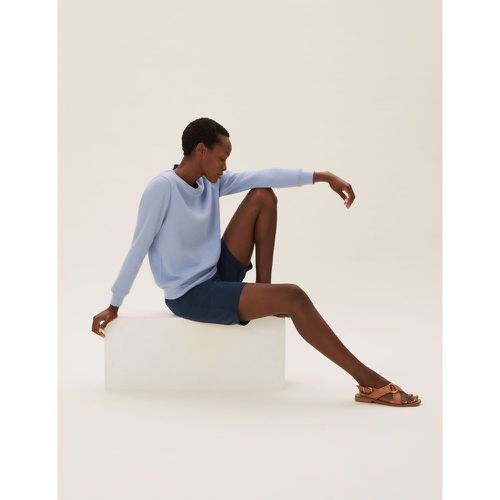 Pure Cotton Long Chino Shorts navy - Marks & Spencer - Modalova