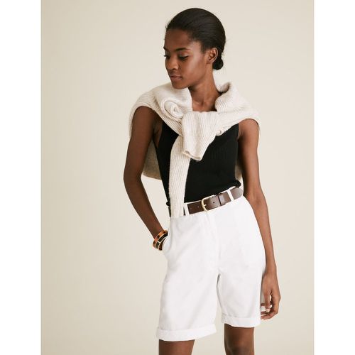 Pure Cotton Long Chino Shorts white - Marks & Spencer - Modalova