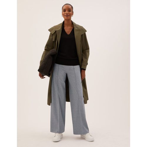 Jersey Wide Leg Trousers grey - Marks & Spencer - Modalova
