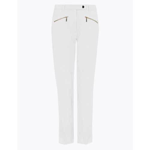 Mia Slim Cotton Ankle Grazer Trousers white - Marks & Spencer - Modalova