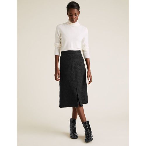 Wool Tweed Knee Length A-Line Skirt - Marks & Spencer - Modalova