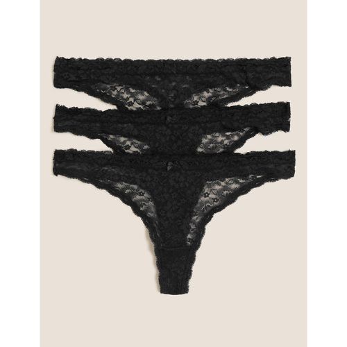 Pk Lace Thongs black - Marks & Spencer - Modalova